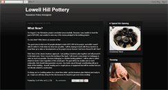 Desktop Screenshot of lowellhillpottery.blogspot.com