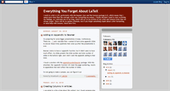 Desktop Screenshot of everythingyouforgetaboutlatex.blogspot.com