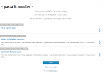 Tablet Screenshot of pasta-and-noodles.blogspot.com