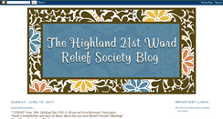 Desktop Screenshot of highland21stwardreliefsociety.blogspot.com