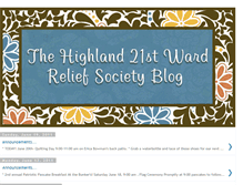 Tablet Screenshot of highland21stwardreliefsociety.blogspot.com