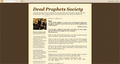 Desktop Screenshot of deadprophetssociety.blogspot.com