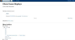 Desktop Screenshot of chessgamereplays.blogspot.com