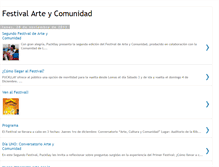 Tablet Screenshot of festivalarteycomunidad.blogspot.com