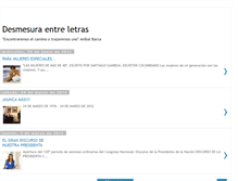Tablet Screenshot of desmesuraentreletras.blogspot.com