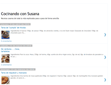 Tablet Screenshot of cocinandoconsusana.blogspot.com
