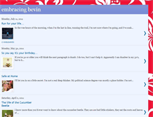 Tablet Screenshot of embracingbevin.blogspot.com
