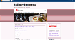 Desktop Screenshot of culinarycomments.blogspot.com