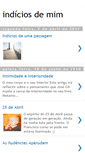 Mobile Screenshot of indicios-de-mim.blogspot.com