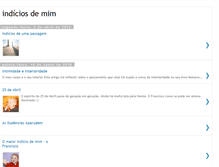 Tablet Screenshot of indicios-de-mim.blogspot.com