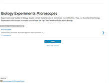 Tablet Screenshot of biologyexperimentsmicroscopes.blogspot.com