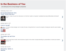 Tablet Screenshot of inthebusinessofyou.blogspot.com