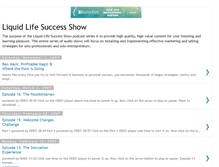Tablet Screenshot of liquidlifesuccessshow.blogspot.com