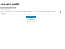 Tablet Screenshot of maranathastudios.blogspot.com