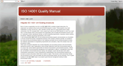 Desktop Screenshot of iso-14001-quality-manual.blogspot.com