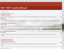 Tablet Screenshot of iso-14001-quality-manual.blogspot.com