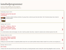 Tablet Screenshot of iamabadprogrammer.blogspot.com