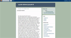 Desktop Screenshot of cycate-dziewczyny4618.blogspot.com