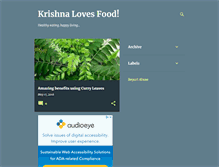 Tablet Screenshot of krishnalovesfood.blogspot.com