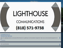 Tablet Screenshot of lighthousecommunications.blogspot.com