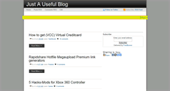 Desktop Screenshot of justausefulblog.blogspot.com
