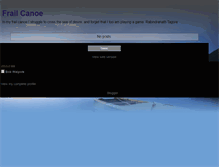 Tablet Screenshot of frailcanoe.blogspot.com