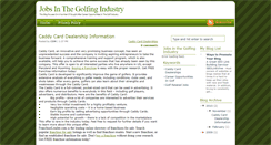 Desktop Screenshot of jobsinthegolfingindustry.blogspot.com