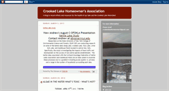 Desktop Screenshot of crookedlakehomeowners.blogspot.com