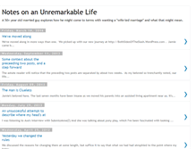 Tablet Screenshot of anunremarkablelife.blogspot.com