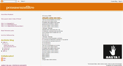 Desktop Screenshot of pensasenzafiltro.blogspot.com