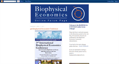 Desktop Screenshot of biophysicalecon.blogspot.com