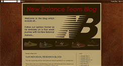 Desktop Screenshot of newbalanceteamblog.blogspot.com
