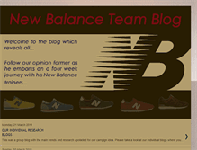 Tablet Screenshot of newbalanceteamblog.blogspot.com