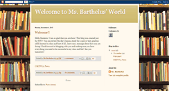 Desktop Screenshot of msbarthelus.blogspot.com