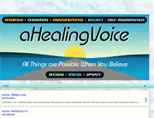 Tablet Screenshot of healing-voice.blogspot.com