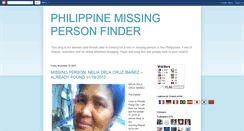 Desktop Screenshot of philippinemissingpersonfinder.blogspot.com