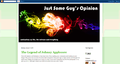 Desktop Screenshot of justsomeguysopinion.blogspot.com