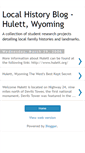 Mobile Screenshot of hulettlocalhistory.blogspot.com