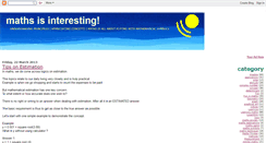 Desktop Screenshot of mathsisinteresting.blogspot.com