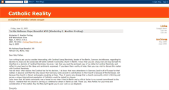 Desktop Screenshot of catholicreality.blogspot.com