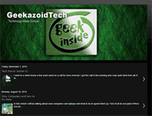 Tablet Screenshot of geekazoidtech.blogspot.com
