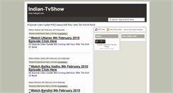 Desktop Screenshot of indian-tvshow.blogspot.com