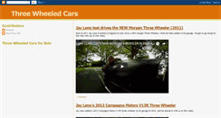 Desktop Screenshot of 3wheeledcars.blogspot.com
