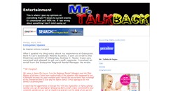 Desktop Screenshot of mrtalkbackentertainment.blogspot.com