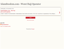 Tablet Screenshot of islamfreedomhajj.blogspot.com
