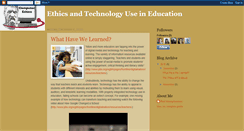 Desktop Screenshot of ethicsandtechnologyuseineducation.blogspot.com