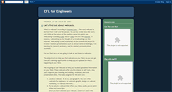 Desktop Screenshot of eflforengineers.blogspot.com