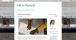 Desktop Screenshot of lifeinforsyth.blogspot.com