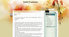 Desktop Screenshot of hadithprophesies.blogspot.com