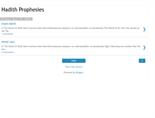 Tablet Screenshot of hadithprophesies.blogspot.com
